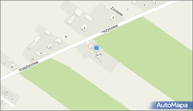 Aleksandria Druga, Księżycowa, 1A, mapa Aleksandria Druga