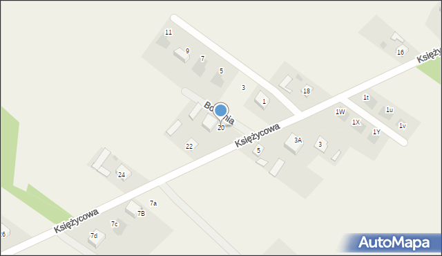 Aleksandria Druga, Księżycowa, 20, mapa Aleksandria Druga