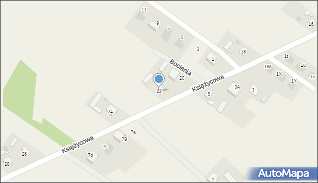 Aleksandria Druga, Księżycowa, 22, mapa Aleksandria Druga