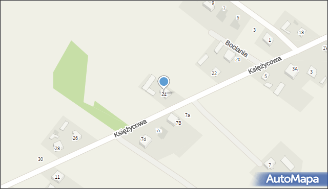 Aleksandria Druga, Księżycowa, 24, mapa Aleksandria Druga