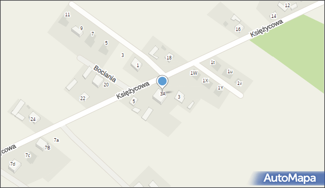 Aleksandria Druga, Księżycowa, 3A, mapa Aleksandria Druga