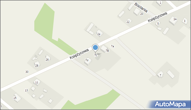 Aleksandria Druga, Księżycowa, 7c, mapa Aleksandria Druga