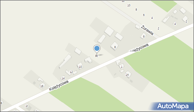 Aleksandria Druga, Księżycowa, 8c, mapa Aleksandria Druga