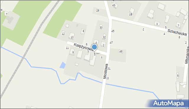 Anielin Swędowski, Księżycowa, 3, mapa Anielin Swędowski