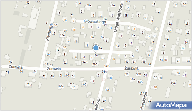 Biała Podlaska, Księcia Józefa Poniatowskiego, 2A, mapa Białej Podlaskiej