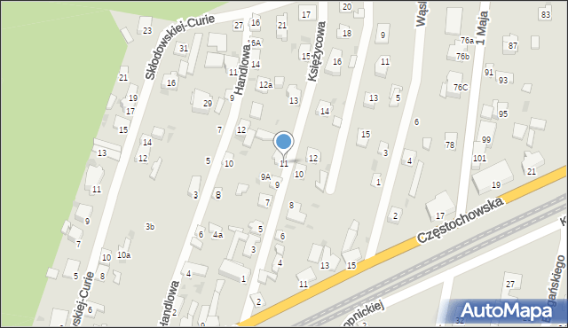 Blachownia, Księżycowa, 11, mapa Blachownia