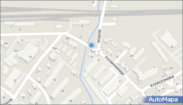 Bochnia, Księcia Józefa Poniatowskiego, 16A, mapa Bochni