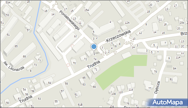 Bochnia, Księcia Józefa Poniatowskiego, 2, mapa Bochni