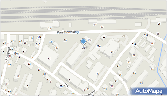 Bochnia, Księcia Józefa Poniatowskiego, 24, mapa Bochni