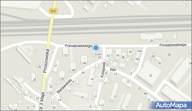 Bochnia, Księcia Józefa Poniatowskiego, 44, mapa Bochni