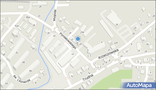 Bochnia, Księcia Józefa Poniatowskiego, 7, mapa Bochni