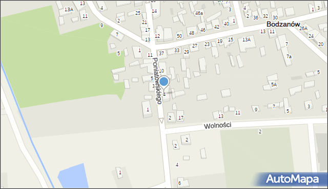 Bodzanów, Księcia Józefa Poniatowskiego, 4, mapa Bodzanów