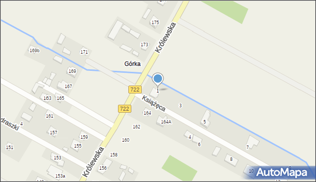 Bogatki, Książęca, 1, mapa Bogatki