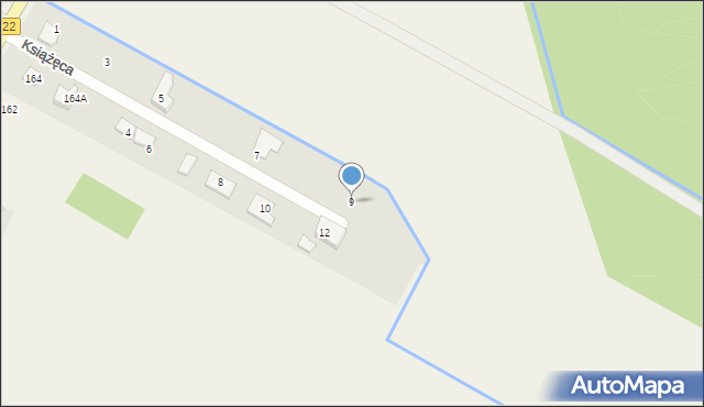 Bogatki, Książęca, 9, mapa Bogatki