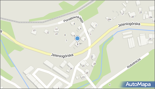 Bolków, Księcia Józefa Poniatowskiego, 4, mapa Bolków