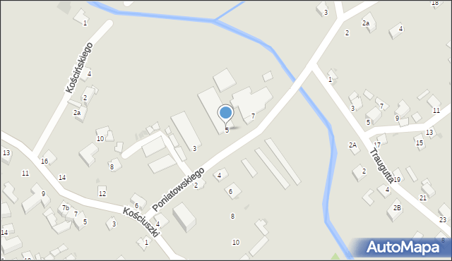 Brzozów, Księcia Józefa Poniatowskiego, 5, mapa Brzozów