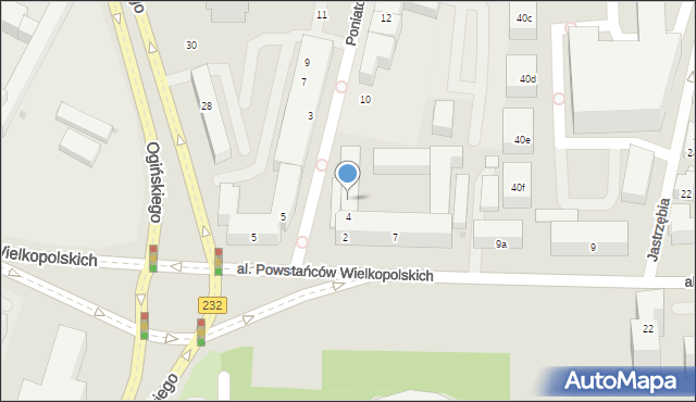 Bydgoszcz, Księcia Józefa Poniatowskiego, 6, mapa Bydgoszczy