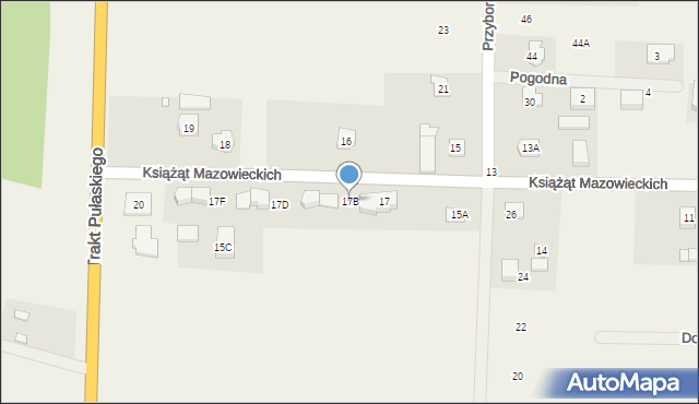 Czersk, Książąt Mazowieckich, 17B, mapa Czersk
