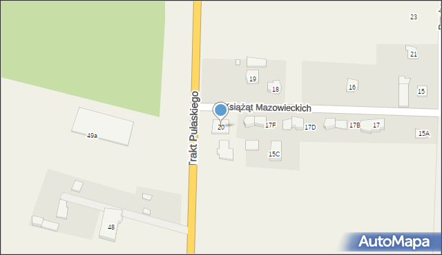 Czersk, Książąt Mazowieckich, 20, mapa Czersk