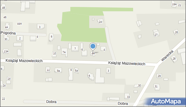 Czersk, Książąt Mazowieckich, 4A, mapa Czersk