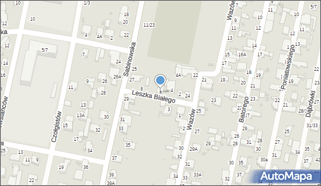 Częstochowa, Księcia Leszka Białego, 6, mapa Częstochowy