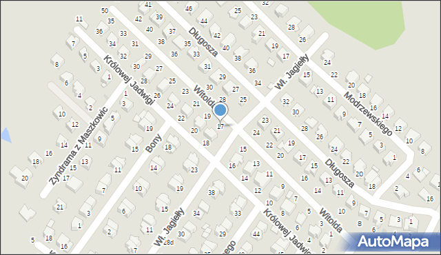 Dęblin, Księcia Witolda, 17, mapa Dęblin