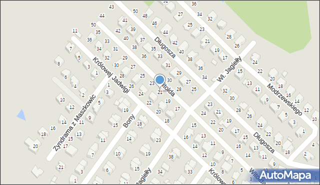 Dęblin, Księcia Witolda, 21, mapa Dęblin
