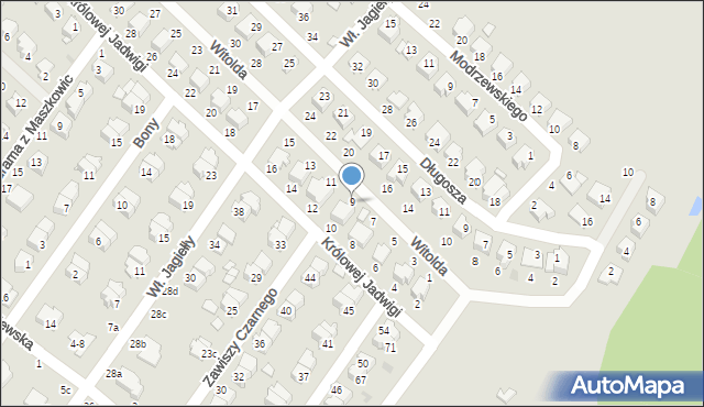 Dęblin, Księcia Witolda, 9, mapa Dęblin