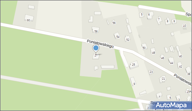 Długosiodło, Księcia Józefa Poniatowskiego, 27, mapa Długosiodło