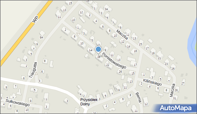 Dobre Miasto, Księcia Józefa Poniatowskiego, 18, mapa Dobre Miasto