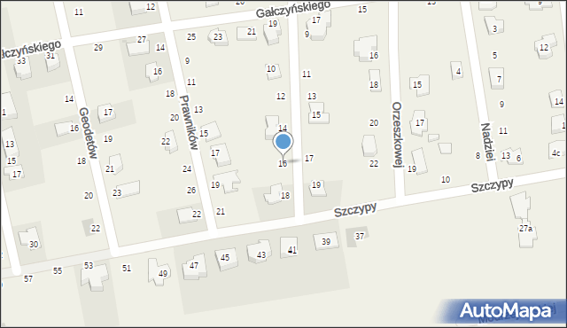 Duchnice, Księgowych, 16, mapa Duchnice
