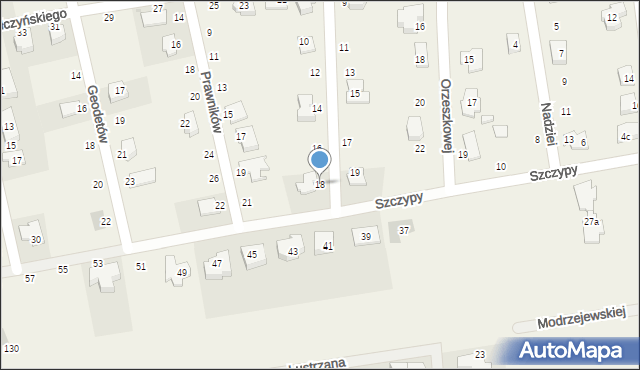 Duchnice, Księgowych, 18, mapa Duchnice