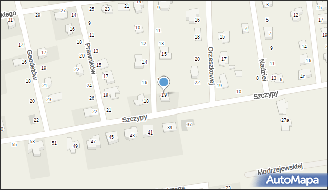 Duchnice, Księgowych, 19, mapa Duchnice