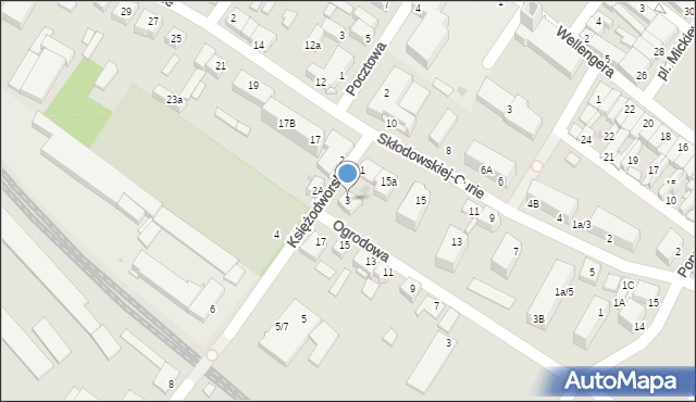 Działdowo, Księżodworska, 3, mapa Działdowo