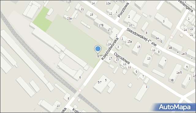 Działdowo, Księżodworska, 4, mapa Działdowo