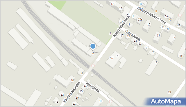 Działdowo, Księżodworska, 6, mapa Działdowo