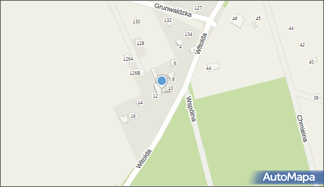 Gąsiorowo, Księcia Witolda, 10A, mapa Gąsiorowo