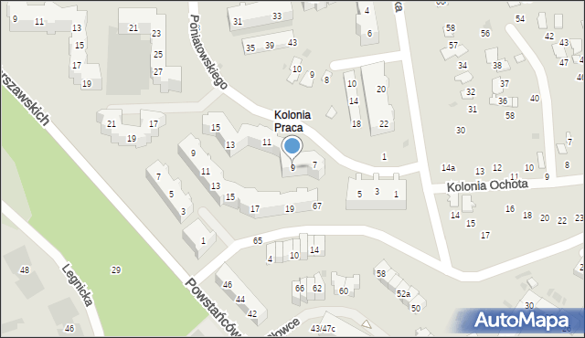 Gdańsk, Księcia Józefa Poniatowskiego, 9, mapa Gdańska