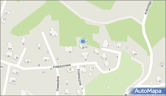 Gdynia, Księżycowa, 18, mapa Gdyni