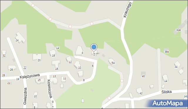 Gdynia, Księżycowa, 2, mapa Gdyni