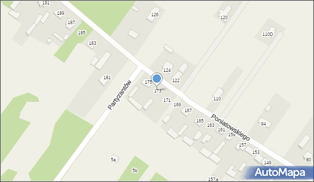 Górki, Księcia Józefa Poniatowskiego, 173, mapa Górki