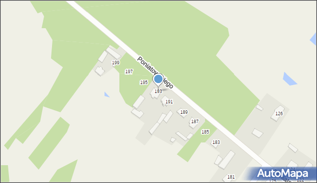 Górki, Księcia Józefa Poniatowskiego, 193, mapa Górki