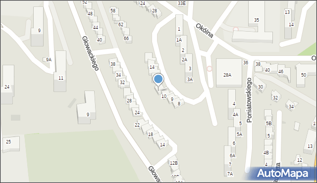 Gorzów Wielkopolski, Księcia Józefa Poniatowskiego, 11, mapa Gorzów Wielkopolski