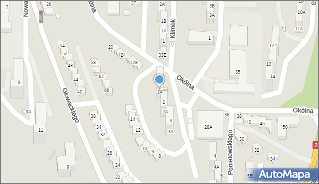 Gorzów Wielkopolski, Księcia Józefa Poniatowskiego, 1A, mapa Gorzów Wielkopolski