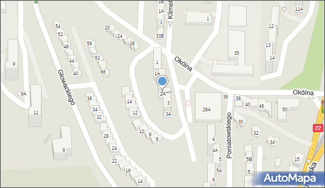 Gorzów Wielkopolski, Księcia Józefa Poniatowskiego, 2A, mapa Gorzów Wielkopolski