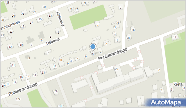 Gozdów, Księcia Józefa, 5, mapa Gozdów