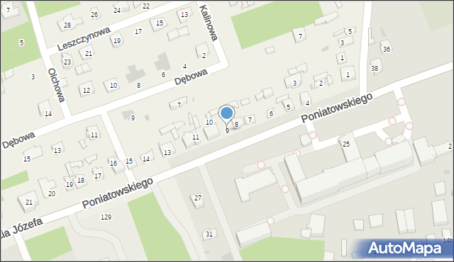 Gozdów, Księcia Józefa, 9, mapa Gozdów