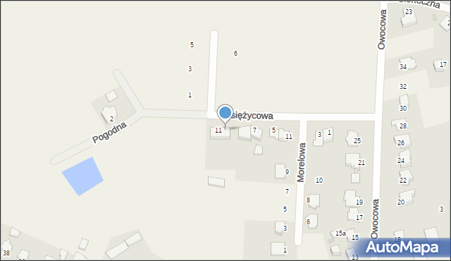 Grębocin, Księżycowa, 9, mapa Grębocin