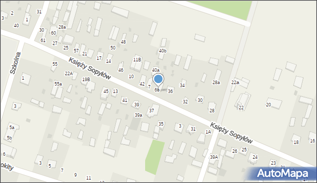 Gręzówka, Księży Sopyłów, 38, mapa Gręzówka