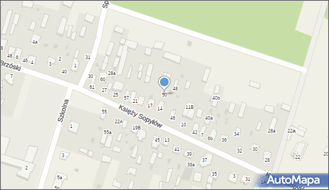 Gręzówka, Księży Sopyłów, 50, mapa Gręzówka